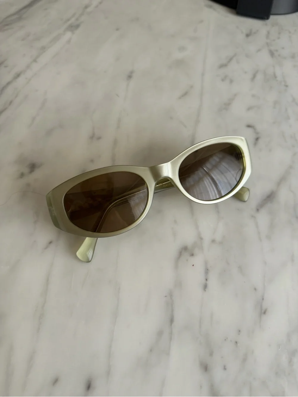 RAEN Kwela Pale Green Frame Sunglasses with Brown Lenses